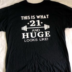 21st Birthday T shirt Weightlifting